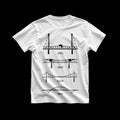 Rose City Roots Portland bridge tee — black on white flat lay