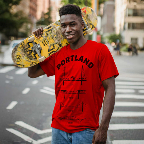 Rip City Game Time Portland graphic tee — model wearing black Blazers colorway